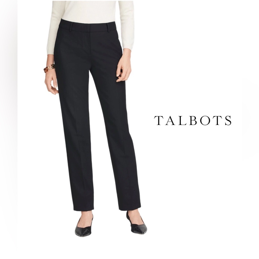 TALBOT’S Women’s Classic Signature Straight Leg Black Pants sz10 Business Career